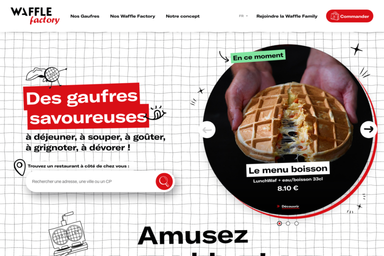 Image du header du site Waffle Factory